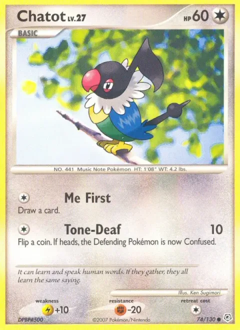 Chatot Lv.27 [Me First | Tone-Deaf]
