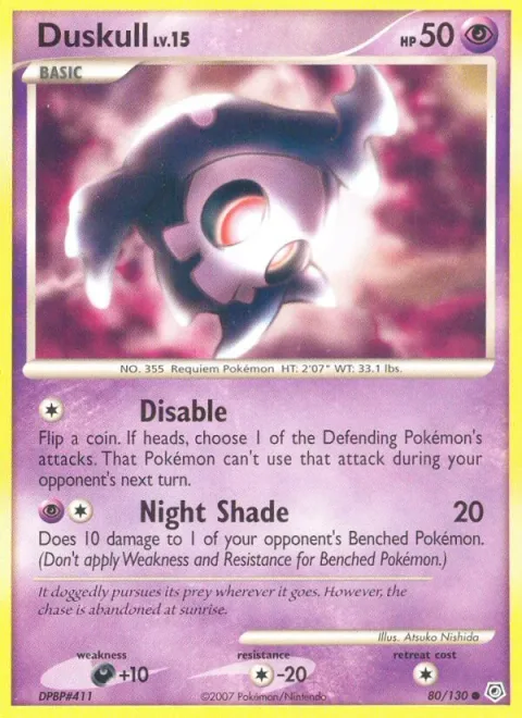 Duskull Lv.15 [Disable | Night Shade]