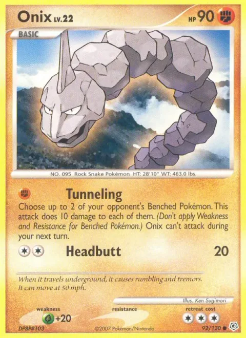 Onix Lv.22 [Tunneling | Headbutt]