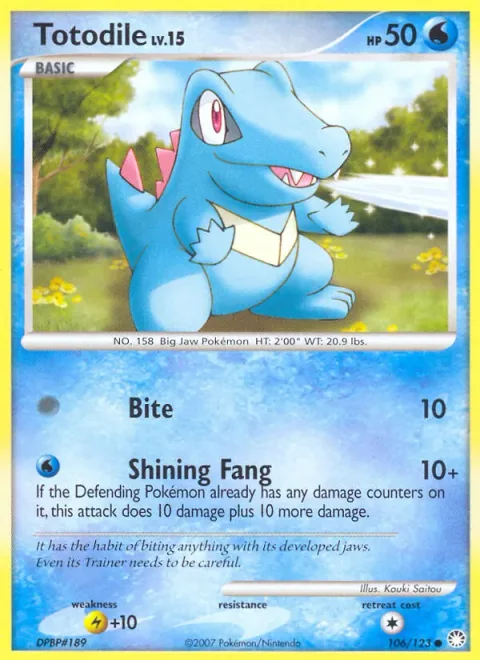 Totodile Lv.15 [Bite | Shining Fang]