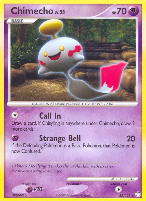 Chimecho Lv.21 [Call In | Strange Bell]