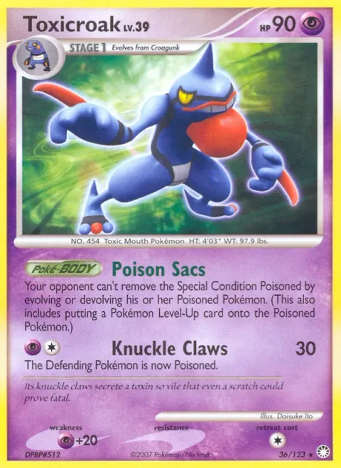 Toxicroak Lv.39 [Poison Sacs | Knuckle Claws]