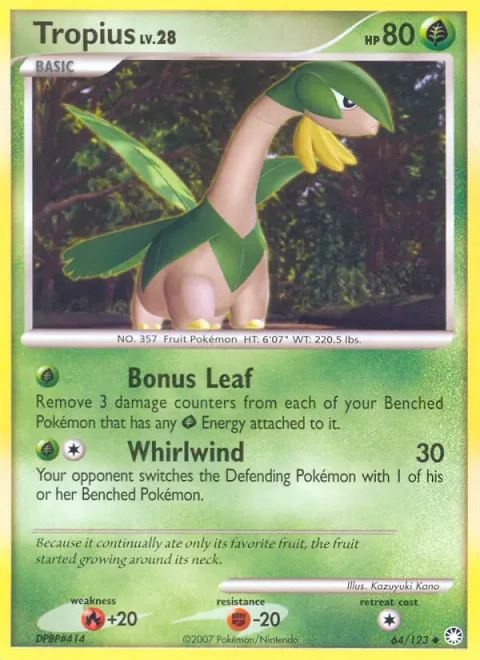 Tropius Lv.28 [Bonus Leaf | Whirlwind]