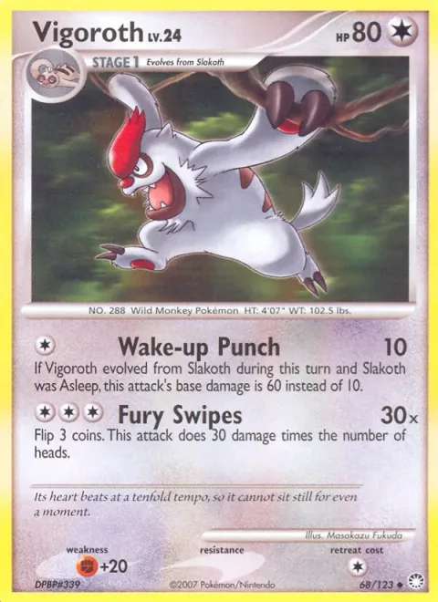 Vigoroth Lv.24 [Wake-up Punch | Fury Swipes]