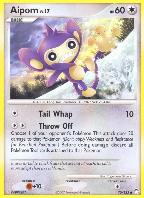 Aipom Lv.17 [Tail Whap | Throw Off]