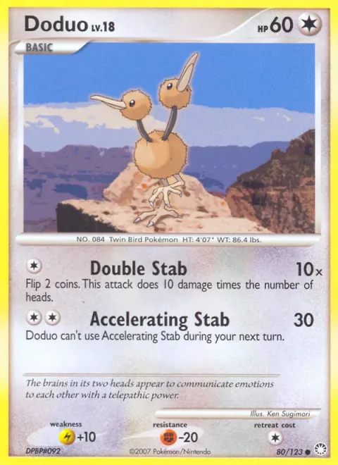 Doduo Lv.18 [Double Stab | Accelerating Stab]
