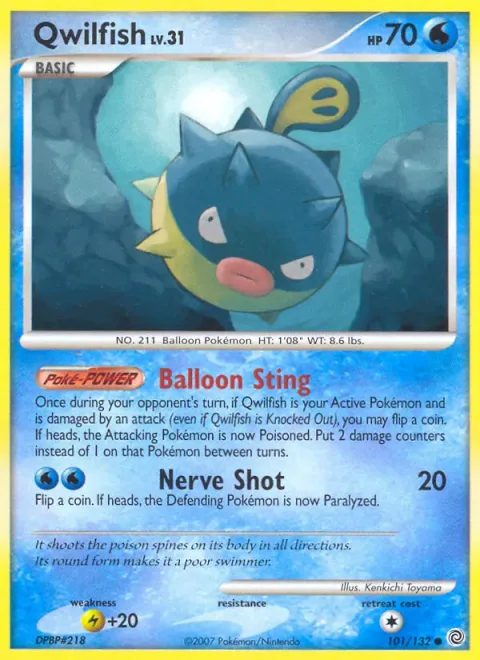 Qwilfish Lv.31 [Balloon Sting | Nerve Shot]