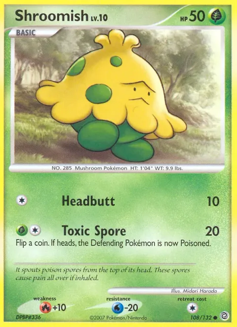 Shroomish Lv.10 [Headbutt | Toxic Spore]