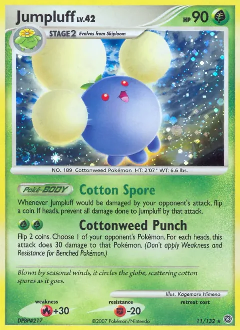 Jumpluff Lv.42 [Cotton Spore | Cottonweed Punch]