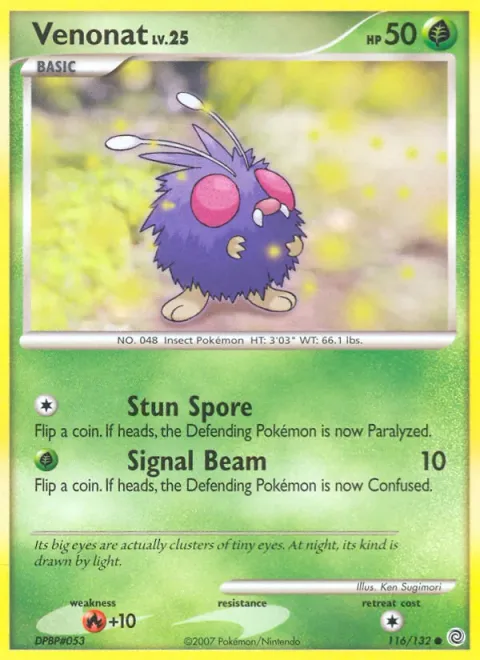 Venonat Lv.25 [Stun Spore | Signal Beam]