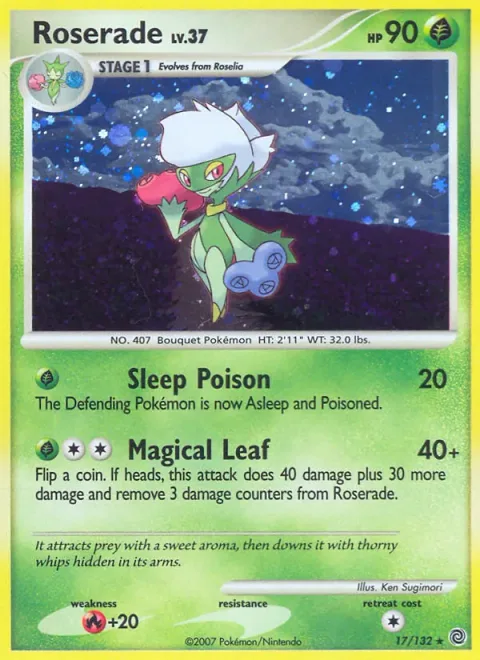 Roserade Lv.37 [Sleep Poison | Magical Leaf]