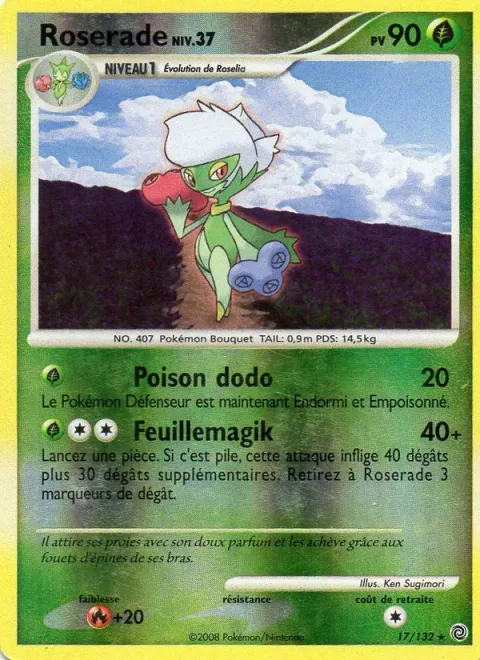 Roserade Lv.37 [Sleep Poison | Magical Leaf]