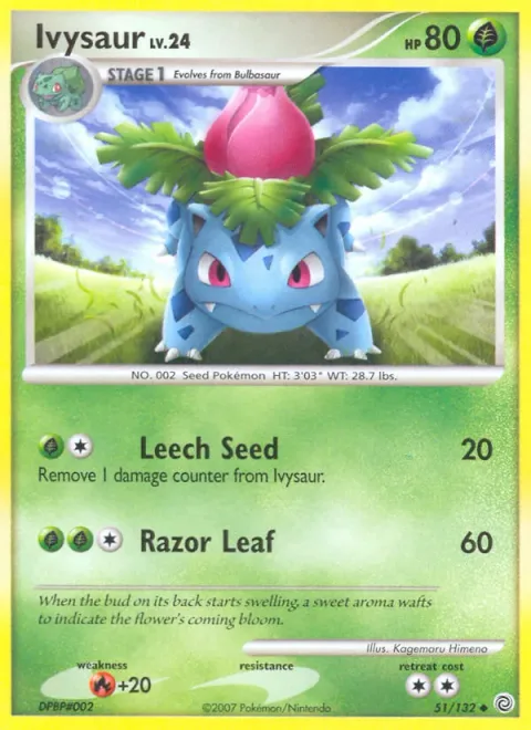 Ivysaur Lv.24 [Leech Seed | Razor Leaf]
