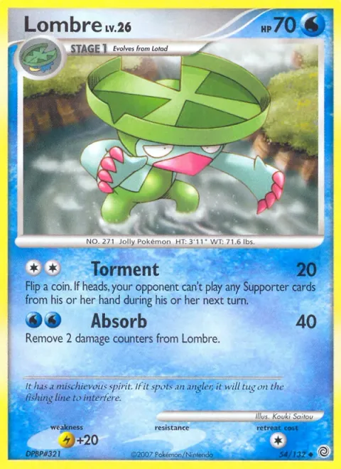 Lombre Lv.26 [Torment | Absorb]