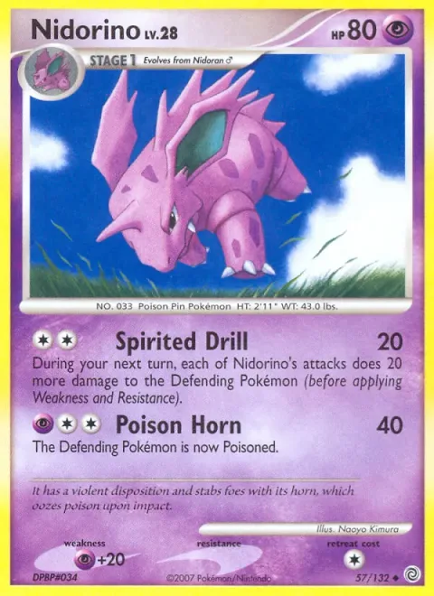 Nidorino Lv.28 [Spirited Drill | Poison Horn]