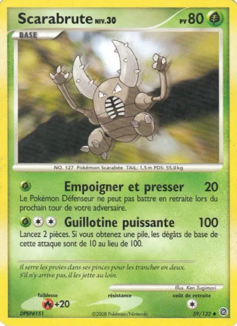 Pinsir Lv.30 [Grip and Squeeze | Power Guillotine]