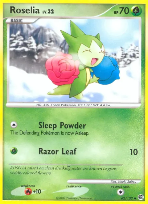 Roselia Lv.32 [Sleep Powder | Razor Leaf]