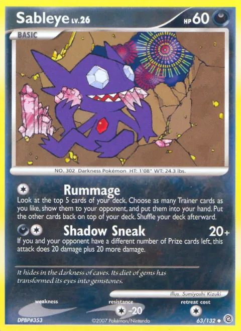 Sableye Lv.26 [Rummage | Shadow Sneak]