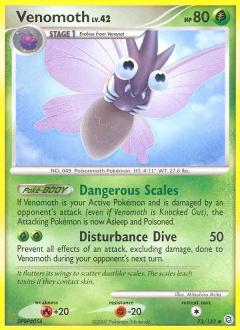 Venomoth Lv.42 [Dangerous Scales | Disturbance Dive]