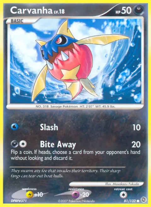 Carvanha Lv.18 [Slash | Bite Away]