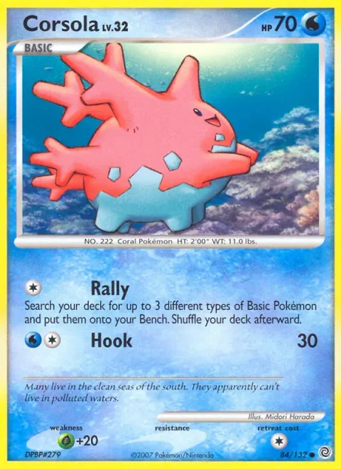 Corsola Lv.32 [Rally | Hook]