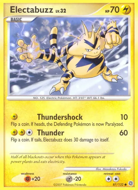 Electabuzz Lv.32 [Thundershock | Thunder]
