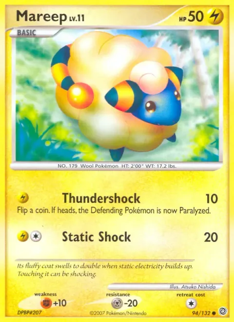 Mareep Lv.11 [Thundershock | Static Shock]