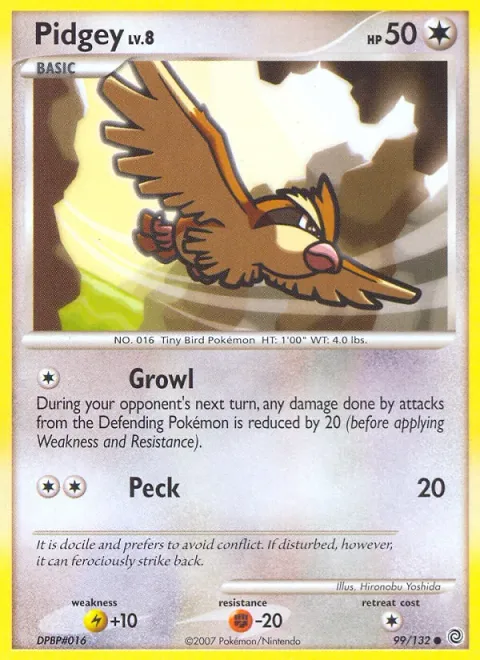 Pidgey Lv.8 [Growl | Peck]