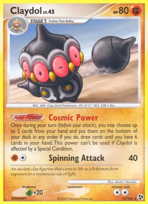 Claydol Lv.45 [Cosmic Power | Spinning Attack]