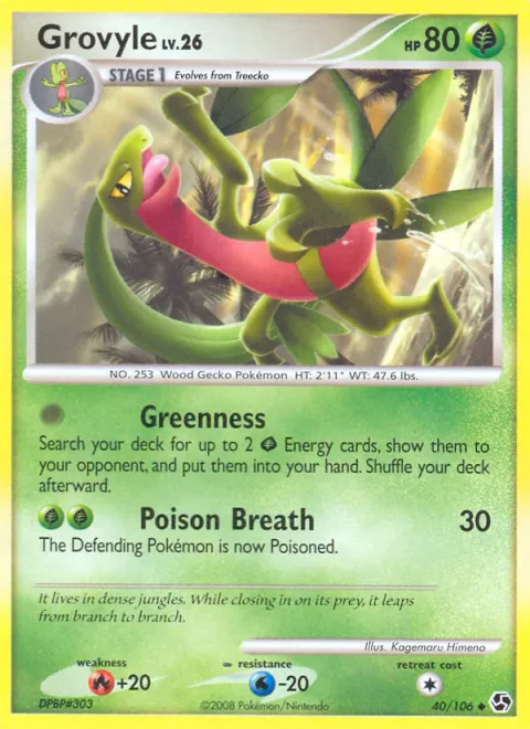 Grovyle Lv.26 [Greenness | Poison Breath]