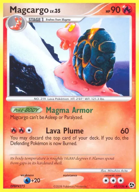 Magcargo Lv.35 [Magma Armor | Lava Plume]