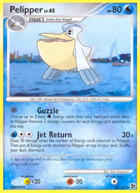 Pelipper Lv.45 [Guzzle | Jet Return]