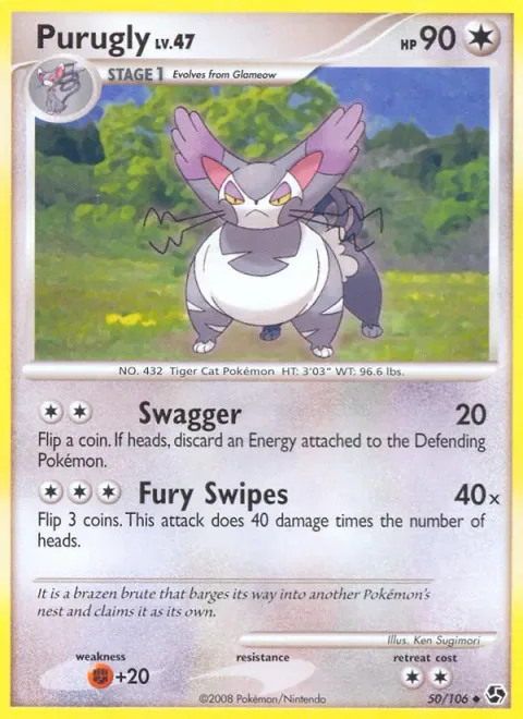 Purugly Lv.47 [Swagger | Fury Swipes]
