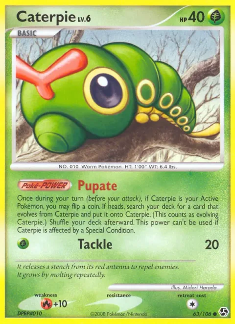 Caterpie Lv.6 [Pupate | Tackle]