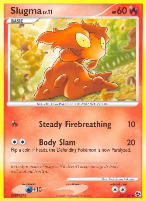 Slugma Lv.11 [Steady Firebreathing | Body Slam]