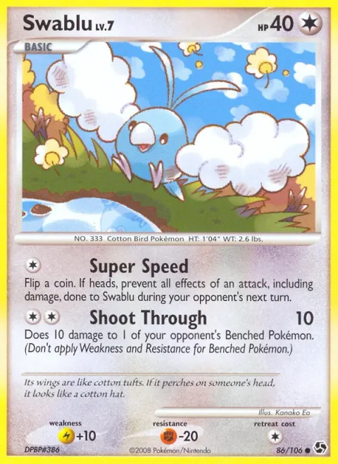 Swablu Lv.7 [Super Speed | Shoot Through]