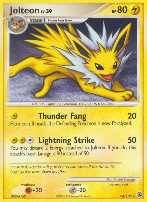 Jolteon Lv.39 [Thunder Fang | Lightning Strike]