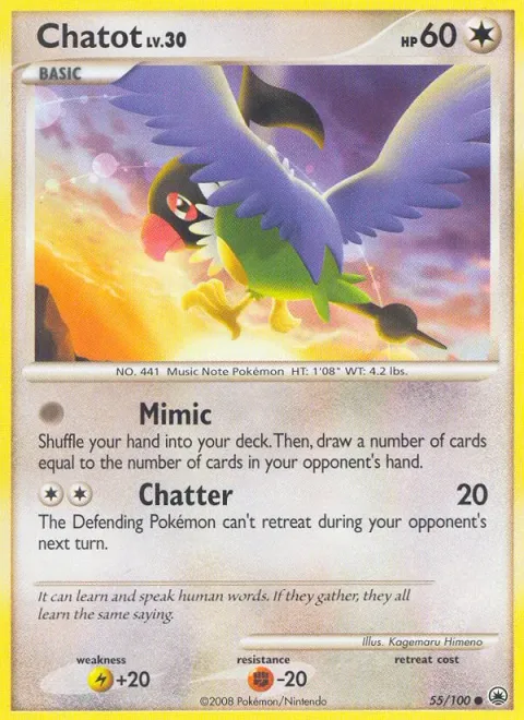 Chatot Lv.30 [Mimic | Chatter]