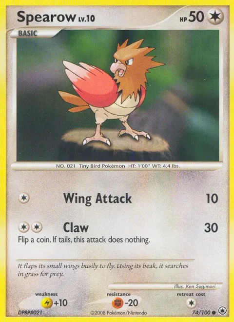 Spearow Lv.10 [Wing Attack | Claw]