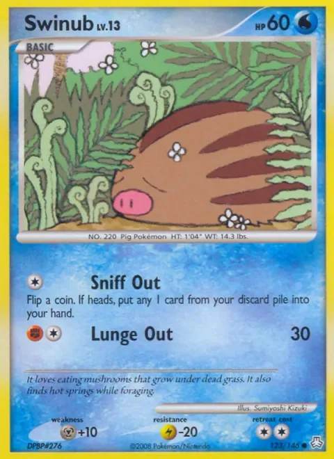 Swinub Lv.13 [Sniff Out | Lunge Out]