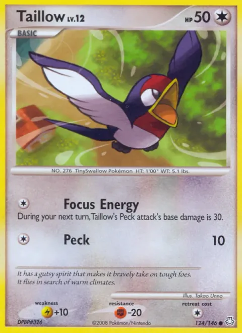 Taillow Lv.12 [Focus Energy | Peck]