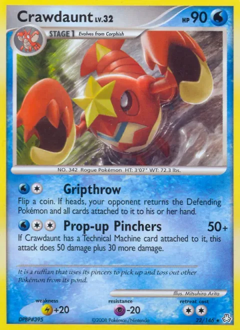Crawdaunt Lv.32 [Gripthrow | Prop-up Pinchers]