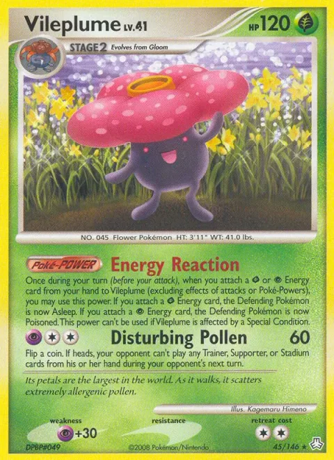 Vileplume Lv.41 [Energy Reaction | Disturbing Pollen]