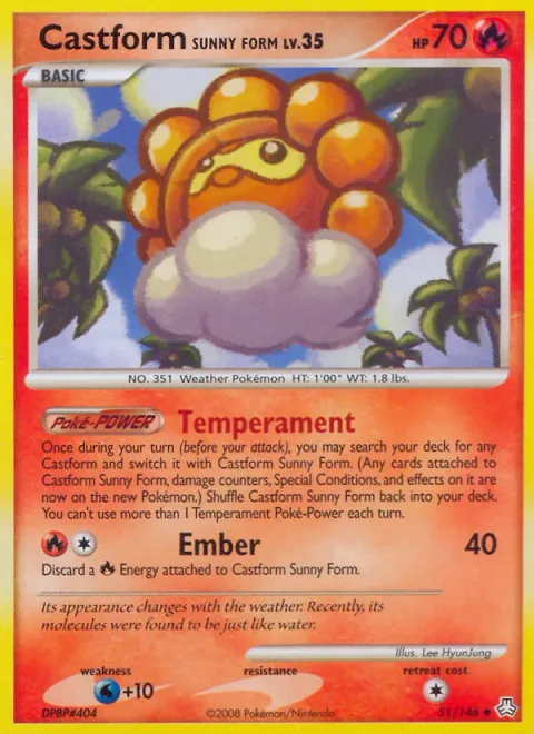 Castform Sunny Form Lv.35 [Temperament | Ember]