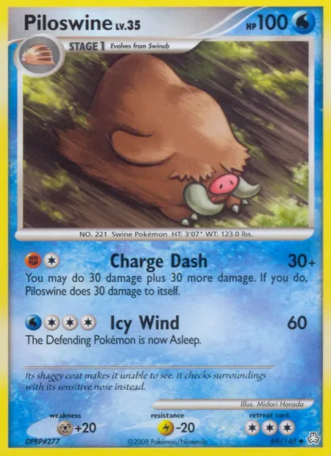 Piloswine Lv.35 [Charge Dash | Icy Wind]