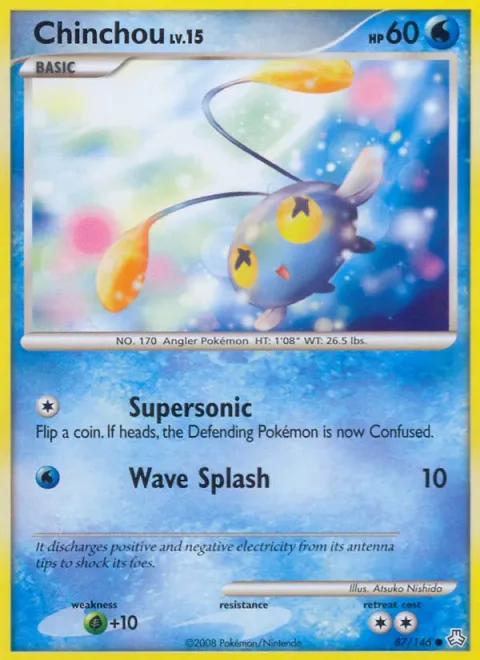 Chinchou Lv.15 [Supersonic | Wave Splash]