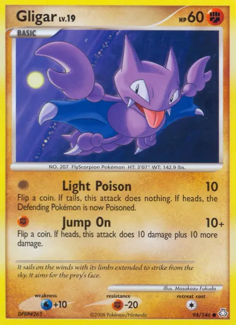 Gligar Lv.19 [Light Poison | Jump On]