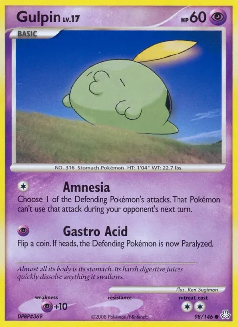 Gulpin Lv.17 [Amnesia | Gastro Acid]