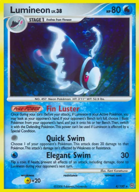 Lumineon Lv.38 [Fin Luster | Quick Swim | Elegant Swim]
