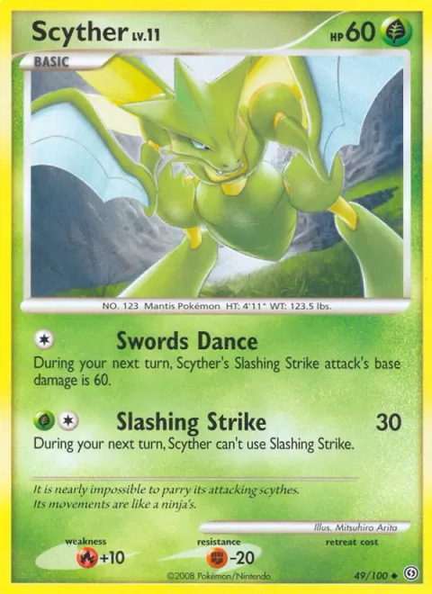 Scyther Lv.11 [Swords Dance | Slashing Strike]
